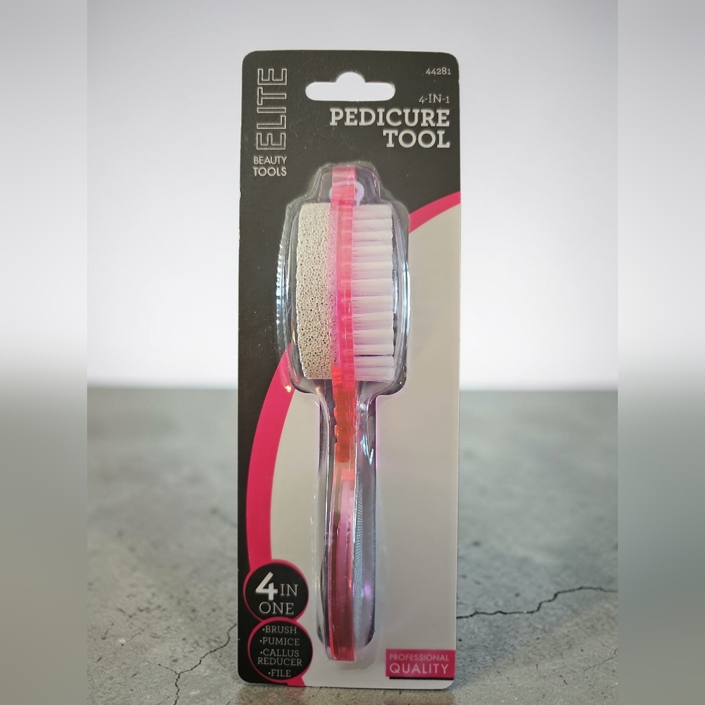 Elite 4-in-1 Pedicure Tool with Pink Handle